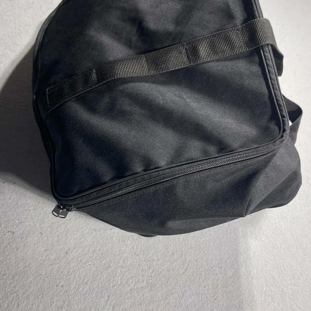 Harley Davidson Black Canvas Duffel Bag Travel‎ Luggage Logo Patch 22 Inch